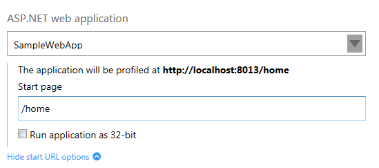ASP.NET - IIS Express start URL options