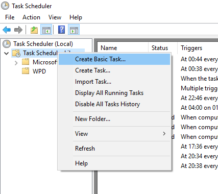 Windows Task Scheduler example - SQL Clone 2 - Product Documentation