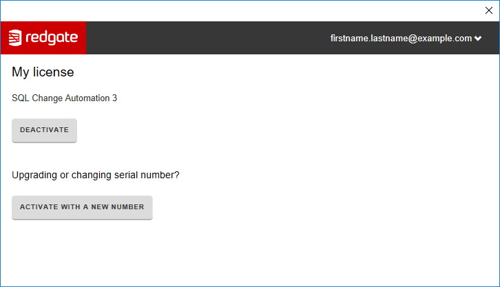 Deactivating - SQL Change Automation 5 - Product Documentation