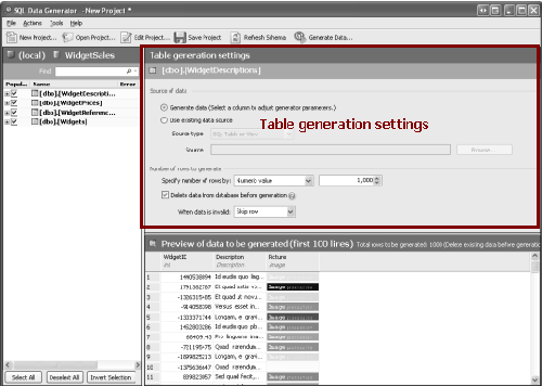 Worked example - setting up the data - SQL Data Generator 4 - Product Documentation