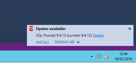 Using Check for Updates - SQL Prompt 11 - Product Documentation